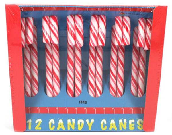 Christmas Candy Canes (Box of 12 X 12 Gm) Goody Goody Gum Drops online lolly shop