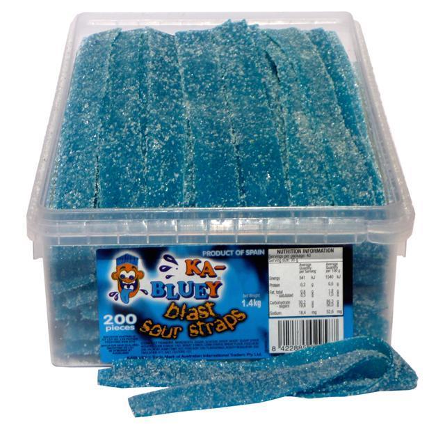 KA Bluey Blast Sour Straps Tub Goody Goody Gum Drops online lolly shop