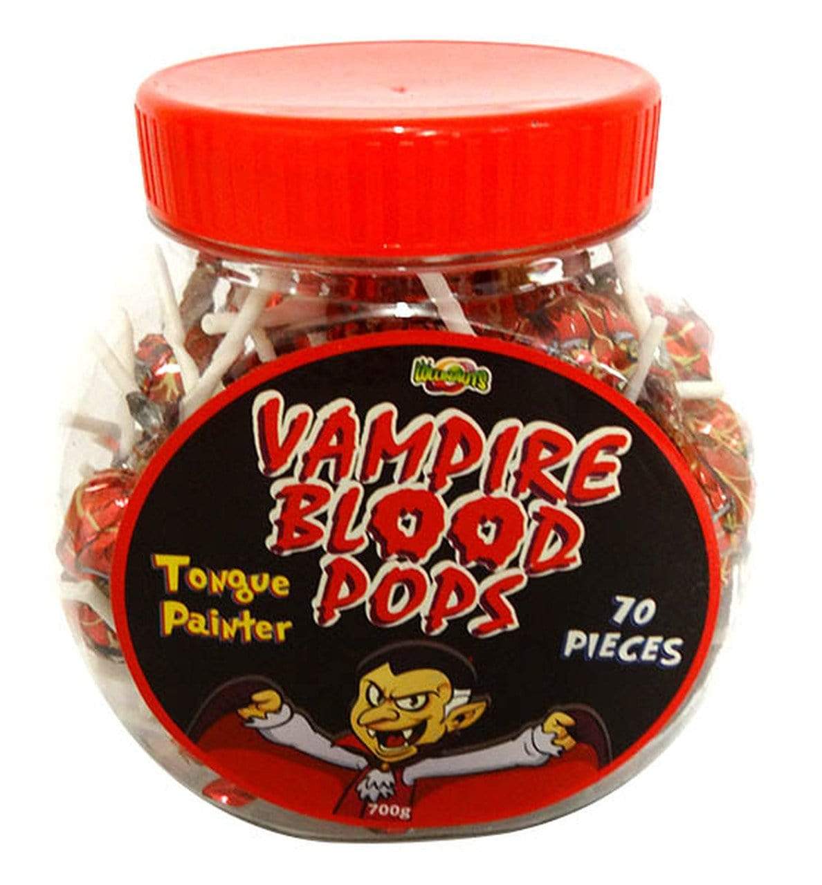 Vampire Blood Lollipops (700 Gm jar Goody Goody Gum Drops online lolly shop