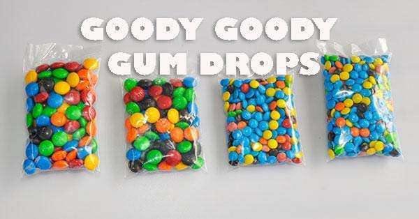 M&amp;M Promo Bags for your business (100 x 50 Gm Bags) Goody Goody Gum Drops online lolly shop