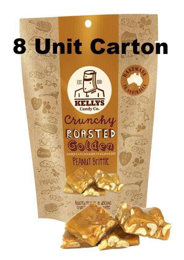 KELLY&#39;S PEANUT BRITTLE - 8 x 200 Gm POUCHES Goody Goody Gum Drops online lolly shop