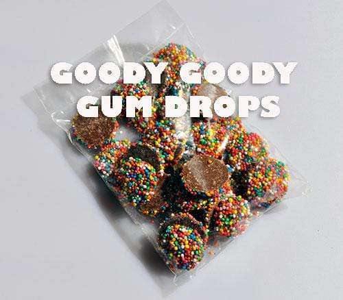 Promotional bags Choc Buds-Freckles 100 x 50 Gm Goody Goody Gum Drops online lolly shop
