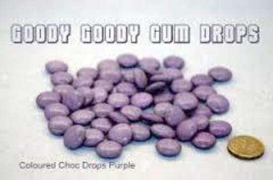 Goody Goody Choc Drops Purple 500 Gm or 1 Kg Goody Goody Gum Drops online lolly shop
