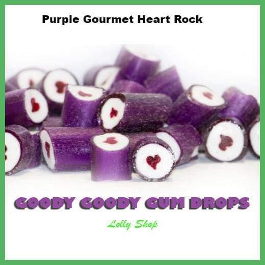 Purple Gourmet Heart Rock 1kg Goody Goody Gum Drops online lolly shop