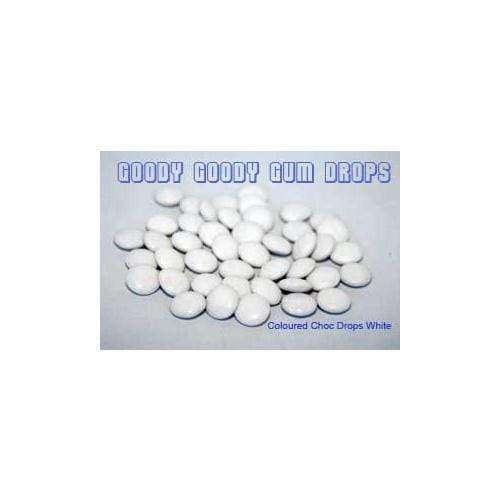 Goody Goody Choc Drops White 500 Gm or 1kg Goody Goody Gum Drops online lolly shop