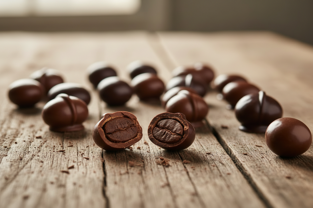 Milk & Dark Chocolate coated Coffee Beans