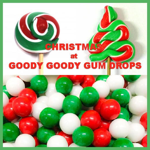 1 Kg Christmas Choc Balls with 2 Round Christmas Lollipops Goody Goody Gum Drops online lolly shop