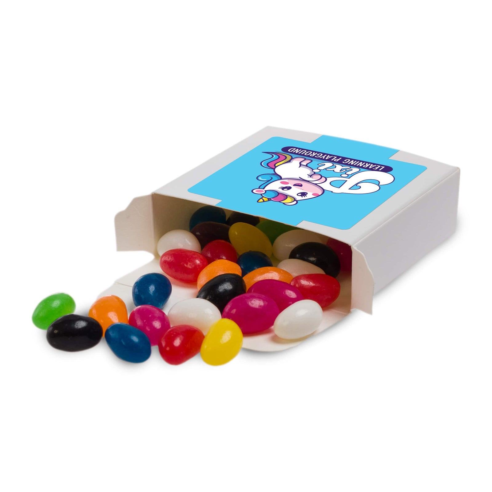 Assorted coloured mini jelly beans in 50 Gm boxes - Promotional Products Goody Goody Gum Drops online lolly shop