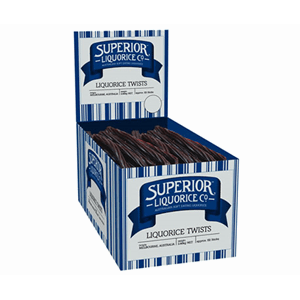Black Licorice Twists 110 Sticks per Box Goody Goody Gum Drops online lolly shop