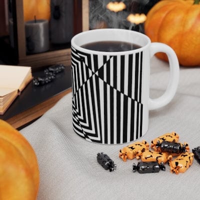 Black & White Abstract 11oz Ceramic Coffee  Mug Goody Goody Gum Drops online lolly shop