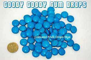 Choc Drops Blue 1kg Goody Goody Gum Drops online lolly shop