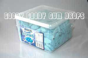 Blue Radical Storms Raspberry 1.4kg Tub of 350 Goody Goody Gum Drops online lolly shop