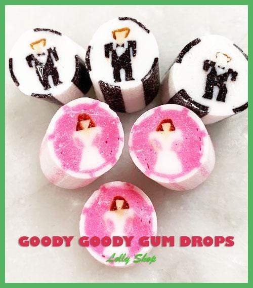 Bride and Groom Gourmet Rock Candy Goody Goody Gum Drops online lolly shop
