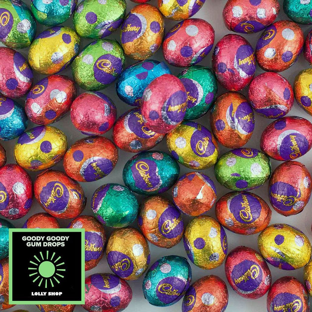 Cadbury Dairy Milk Mini Easter Eggs 100 x 50 Gm bags Goody Goody Gum Drops online lolly shop