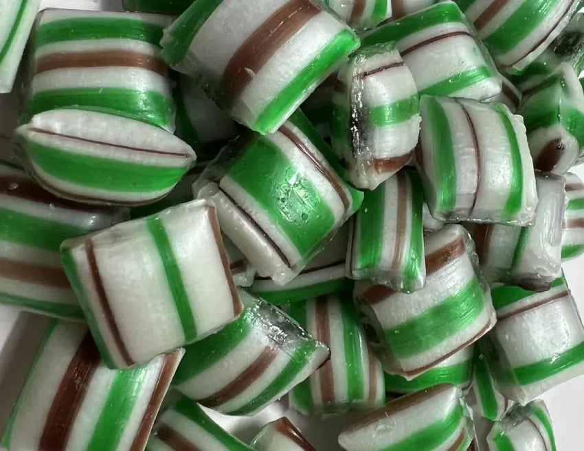 Choc Mint Pillows in Glass jars Goody Goody Gum Drops online lolly shop