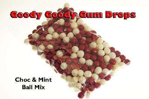 Choc &amp; Mint Red &amp; White Balls Mix Goody Goody Gum Drops online lolly shop