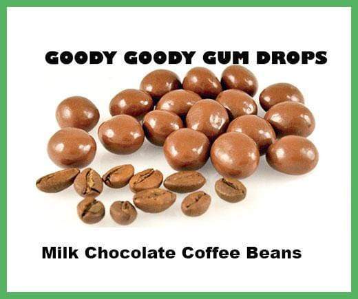 Chocolate coated Coffee Beans Milk or Dark 100 x 30 Gm clear bags Goody Goody Gum Drops online lolly shop