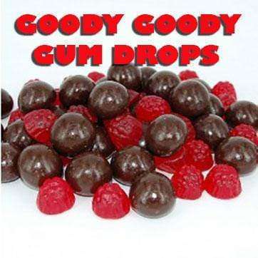 Chocolate coated Raspberry Jellies 10 x 100 Gm bags Goody Goody Gum Drops online lolly shop