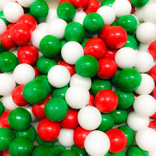 Christmas Choc Balls - Red, Green and White 1 Kg Goody Goody Gum Drops online lolly shop