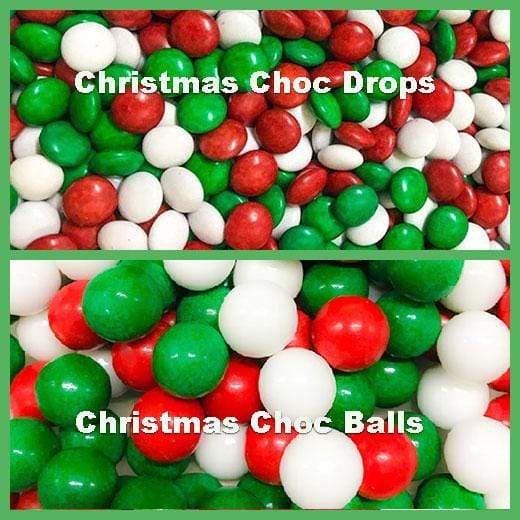 Christmas Choc Drops & Christmas Choc Balls Combo (500 Gm Each) Goody Goody Gum Drops online lolly shop