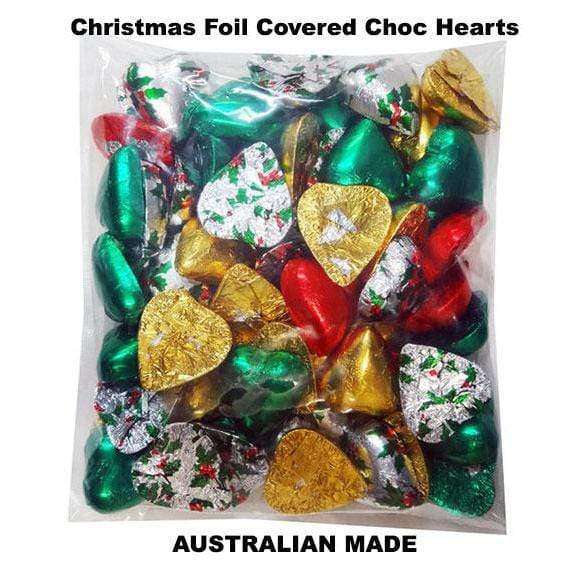 Christmas Foil Covered Chocolate Hearts Goody Goody Gum Drops online lolly shop
