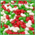 Christmas Mini Jelly Beans in 40 Gm Hexagonal Glass Jars (10 Jars) Goody Goody Gum Drops online lolly shop