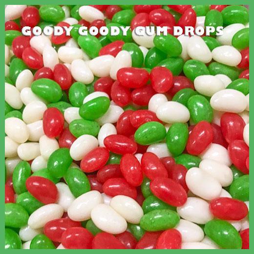 Christmas Mini Jelly Beans in 90 Gm Hexagonal Glass Jar (10 jars) Goody Goody Gum Drops online lolly shop