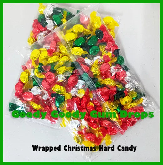 Christmas Wrapped Hard Candy 500 Gm or 1 Kg bags Goody Goody Gum Drops online lolly shop