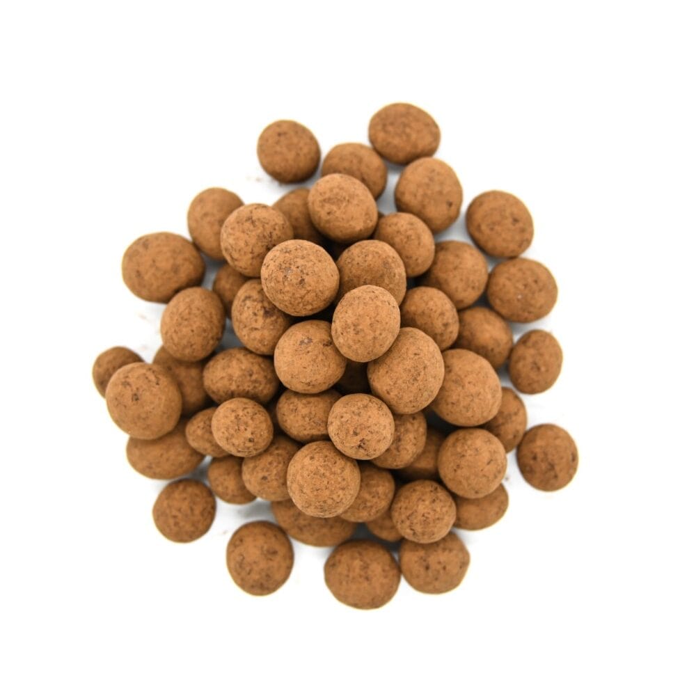 CINNAMON SUGAR COCOA DUSTED MILK CHOCOLATE COFFEE BEANS Goody Goody Gum Drops online lolly shop