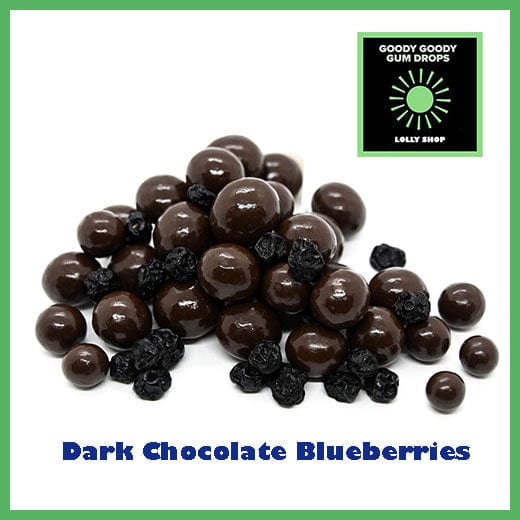 DARK CHOCOLATE BLUEBERRIES Goody Goody Gum Drops online lolly shop