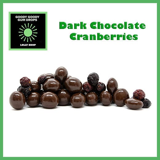 DARK CHOCOLATE CRANBERRIES Goody Goody Gum Drops online lolly shop