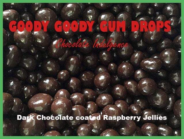 Dark Chocolate coated Raspberries Goody Goody Gum Drops online lolly shop