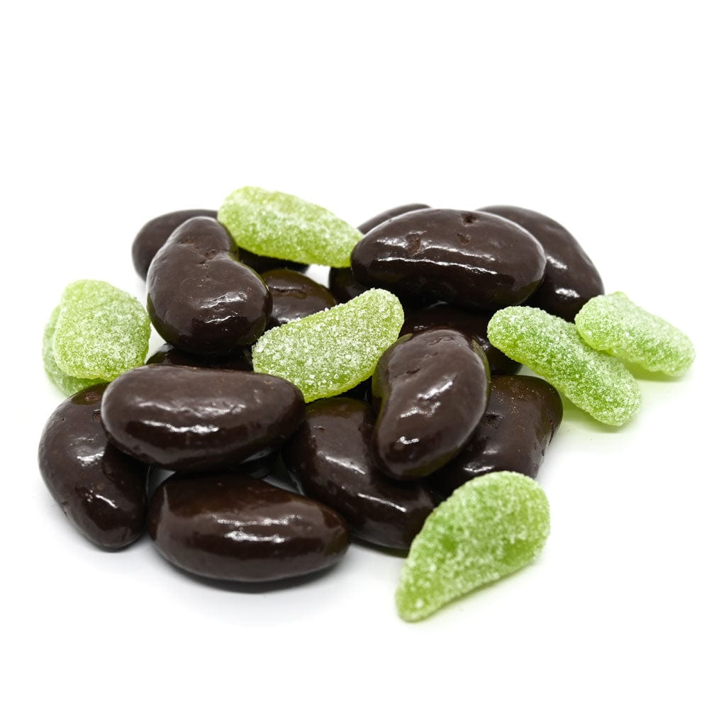 DARK CHOCOLATE SPEARMINT LEAVES Goody Goody Gum Drops online lolly shop