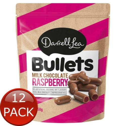 DARRELL LEA BULLET MILK CHOCOLATE RASPBERRY 12 x 226 Gm Bags Goody Goody Gum Drops online lolly shop