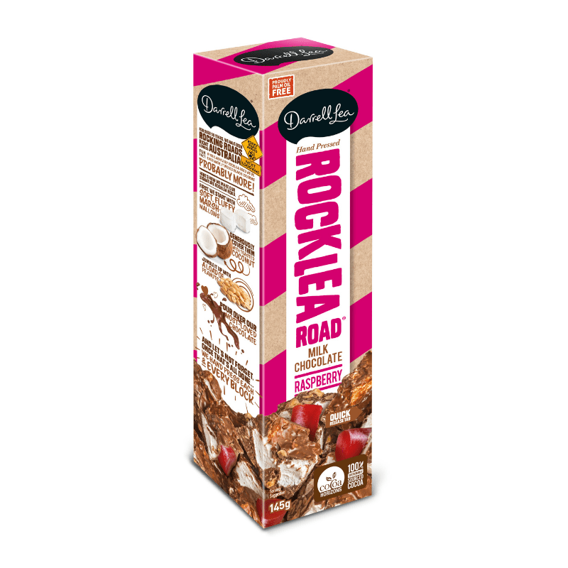 Darryl Lea Raspberry Rocklea Road (8 x 145 Gm Boxes) Goody Goody Gum Drops online lolly shop