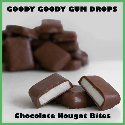 MILK CHOCOLATE PEPPERMINT NOUGAT BITES POUCHES LIKE WHITE KNIGHTS Goody Goody Gum Drops online lolly shop