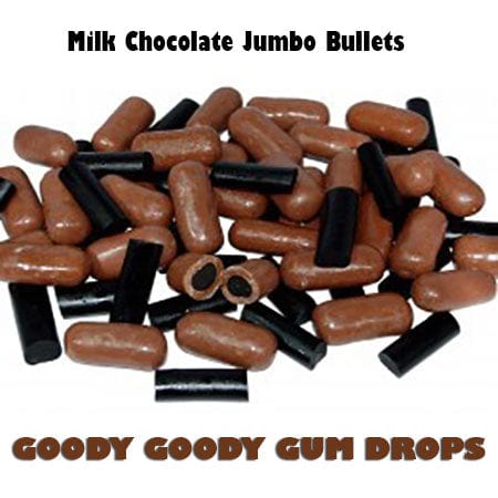 Milk Chocolate JUMBO Licorice Bullets Pouch Packs Goody Goody Gum Drops online lolly shop