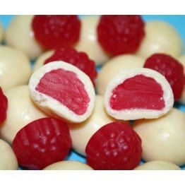 White Chocolate Raspberry Jellies Pouch Packs Goody Goody Gum Drops online lolly shop