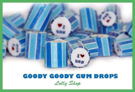 Personalised Gourmet Rock Candy - 100 x 50 Gm Bags Goody Goody Gum Drops online lolly shop
