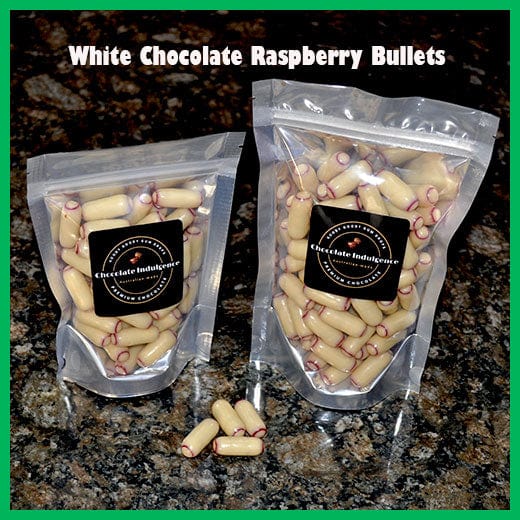 White Chocolate Raspberry Bullets Pouch Packs Goody Goody Gum Drops online lolly shop