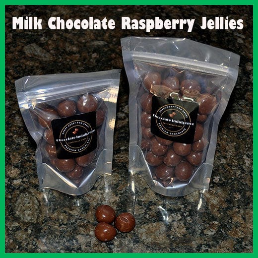 Milk Chocolate Raspberry Jellies Pouch Pack Goody Goody Gum Drops online lolly shop