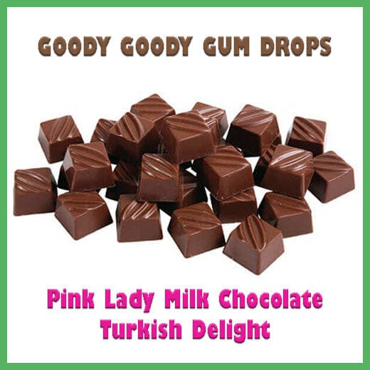 Milk Chocolate Turkish Delight - Pink Lady - 1 Kg Goody Goody Gum Drops online lolly shop