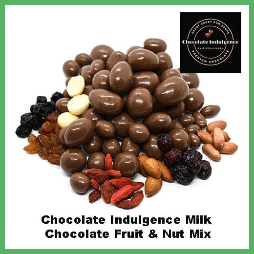Gourmet Milk Chocolate Fruit &amp; Nut Mix | Chocolate Indulgence. Goody Goody Gum Drops online lolly shop