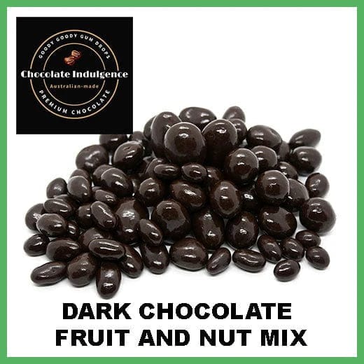 Gourmet Dark Chocolate Fruit & Nut Mix - Chocolate Indulgence. Goody Goody Gum Drops online lolly shop