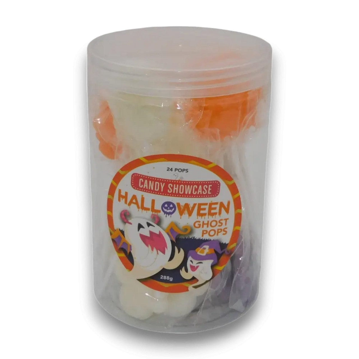 Halloween Ghost Lollipops (24 x 12 Gm Pops) Goody Goody Gum Drops online lolly shop