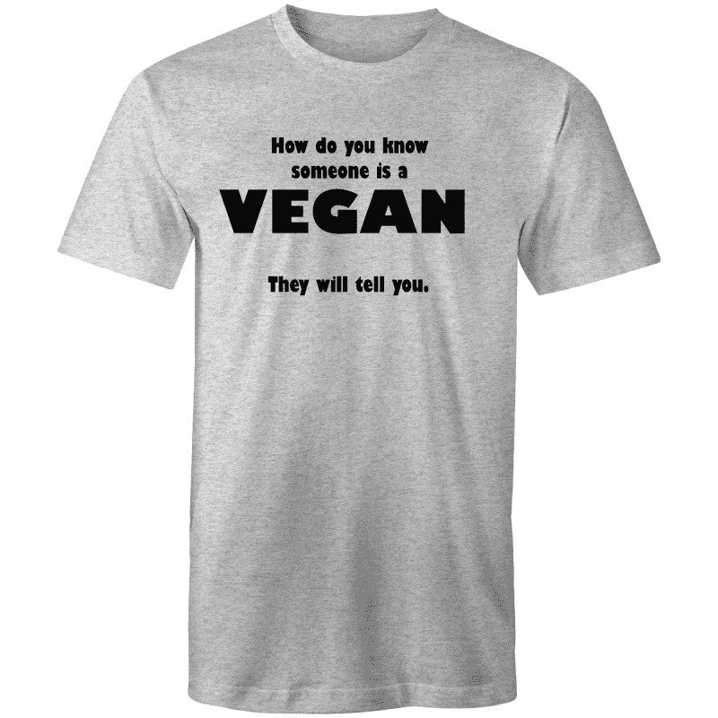 HOW TO TELL A VEGAN - Sportage Surf - Mens T-Shirt Goody Goody Gum Drops online lolly shop