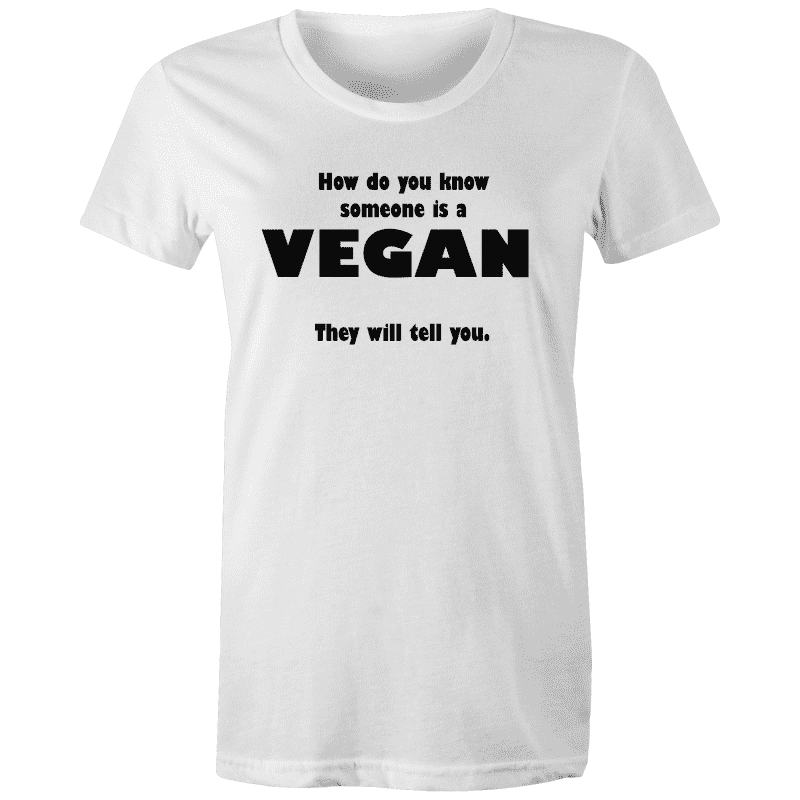 How to Tell a VEGAN - Sportage Surf - Womens T-shirt Goody Goody Gum Drops online lolly shop