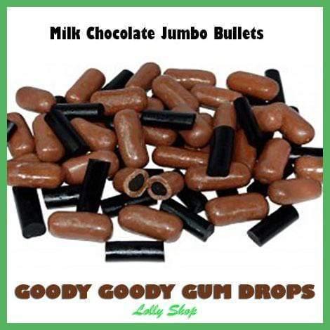 Candy Bullets Milk Chocolate Jumbo Bullets 1 Kg - Goody Goody Gum Drops