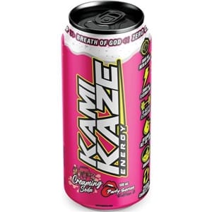Kamikaze Energy Drink - Creaming Soda - 12 x 500 ml cans Goody Goody Gum Drops online lolly shop