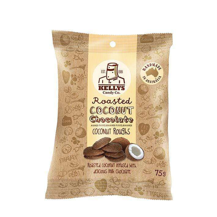 Kelly's Coconut Rough (8 x 75 Gm bags) Goody Goody Gum Drops online lolly shop